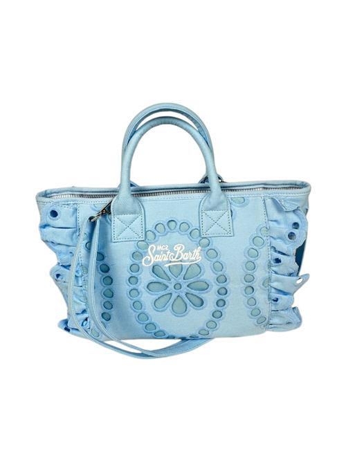 borsa donna colette in sangallo azzurro MC2 Saint Barth | COLETTE VOLANT NSANGALLO 31 EMB